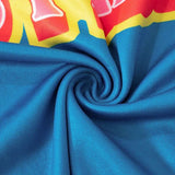 Colorblock Letter Print Cropped T-shirts image 5