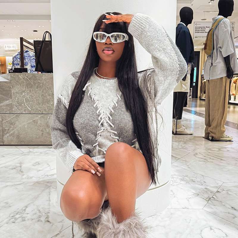 Street Style Patchwork Sweater image 1