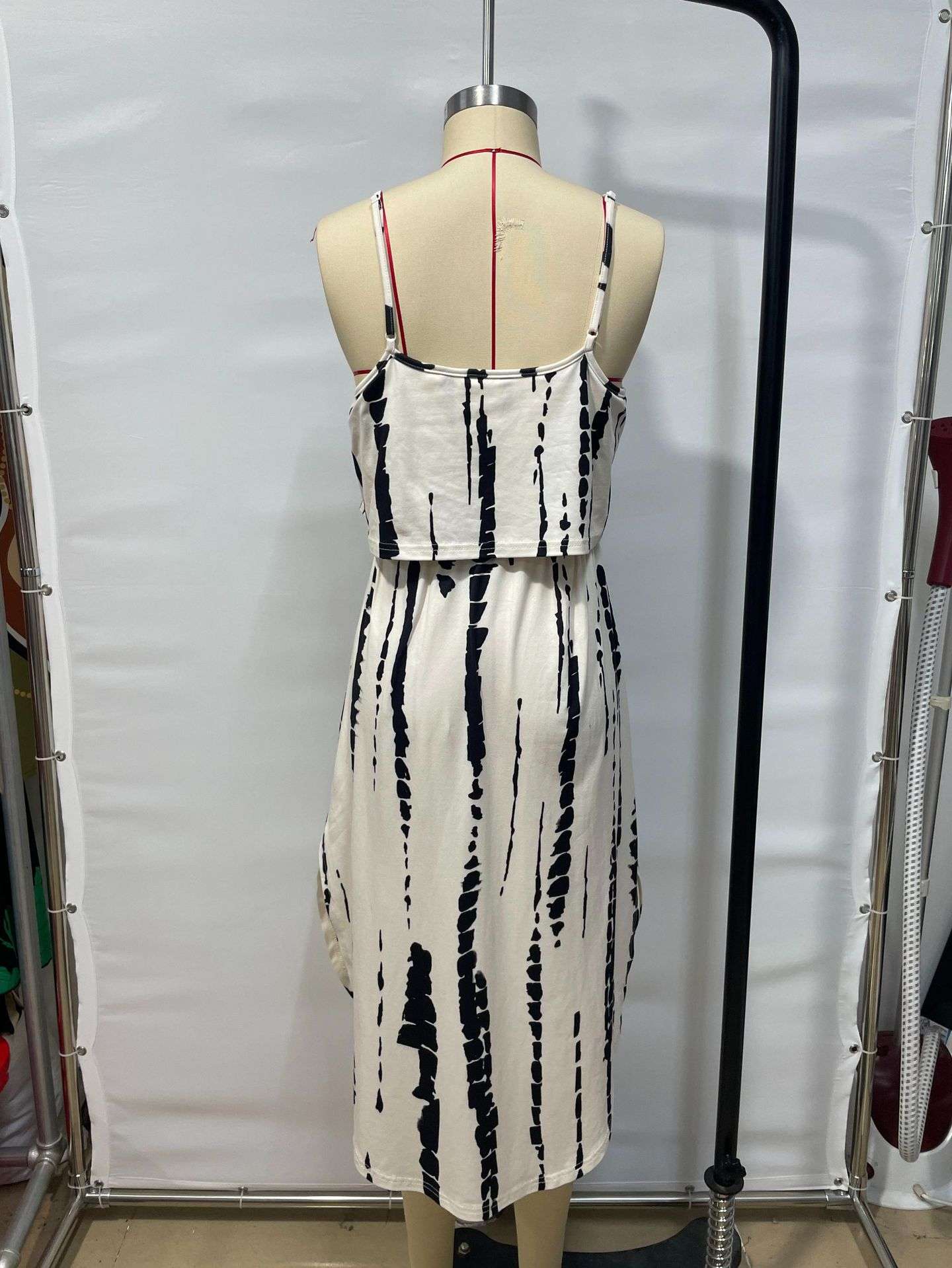 Tie-Dye Maxi Dress with Spaghetti Straps image 6