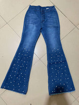 High-Waisted Flared Denim Jeans image 5