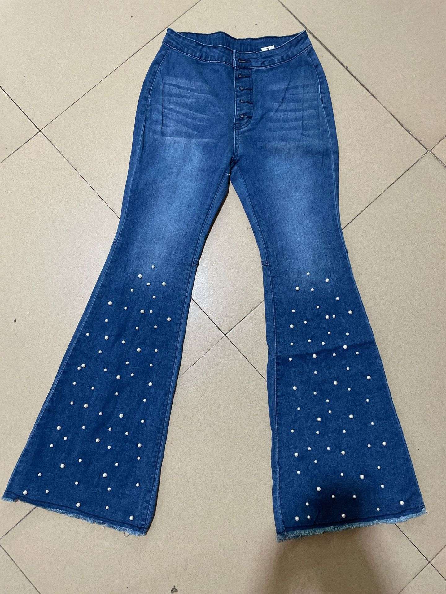 High-Waisted Flared Denim Jeans image 5