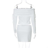 Off-shoulder Top & Short Skirt Set image 4