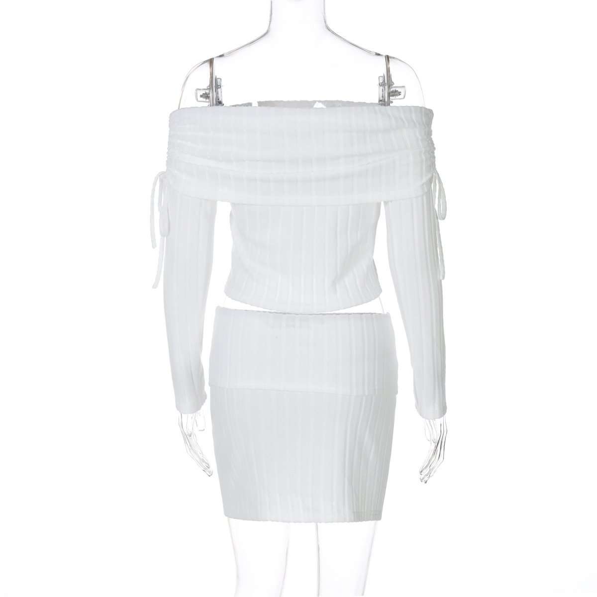 Off-shoulder Top & Short Skirt Set image 4