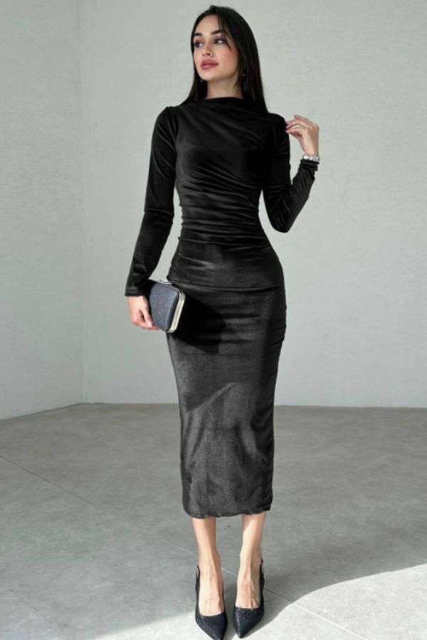 Fashion Solid Color Slim Fit Dress image 2