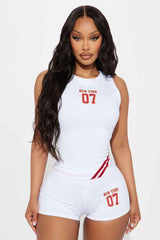 Athletic Two-Piece Sportswear Set - M, White image
