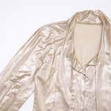 Long Sleeve Deep V Neckline Top & Skirt image 5