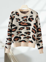 Leopard Print Knit Sweater image 4
