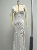 Floral Embroidered Sheer Dress image 4