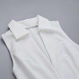 LuxeSport Pleated Zip-Up Mini Dress image 3