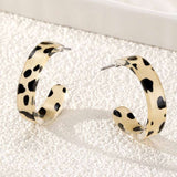 Stylish Animal Print Hoop Earrings image 1