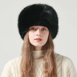 Faux Fur soft Warm Earflap Hat - S, Black image