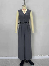 Elegant Sleeveless Jumpsuit with Wide-Leg Pants image 3