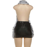 Faux Leather Fur-Trimmed Jumpsuit image 6