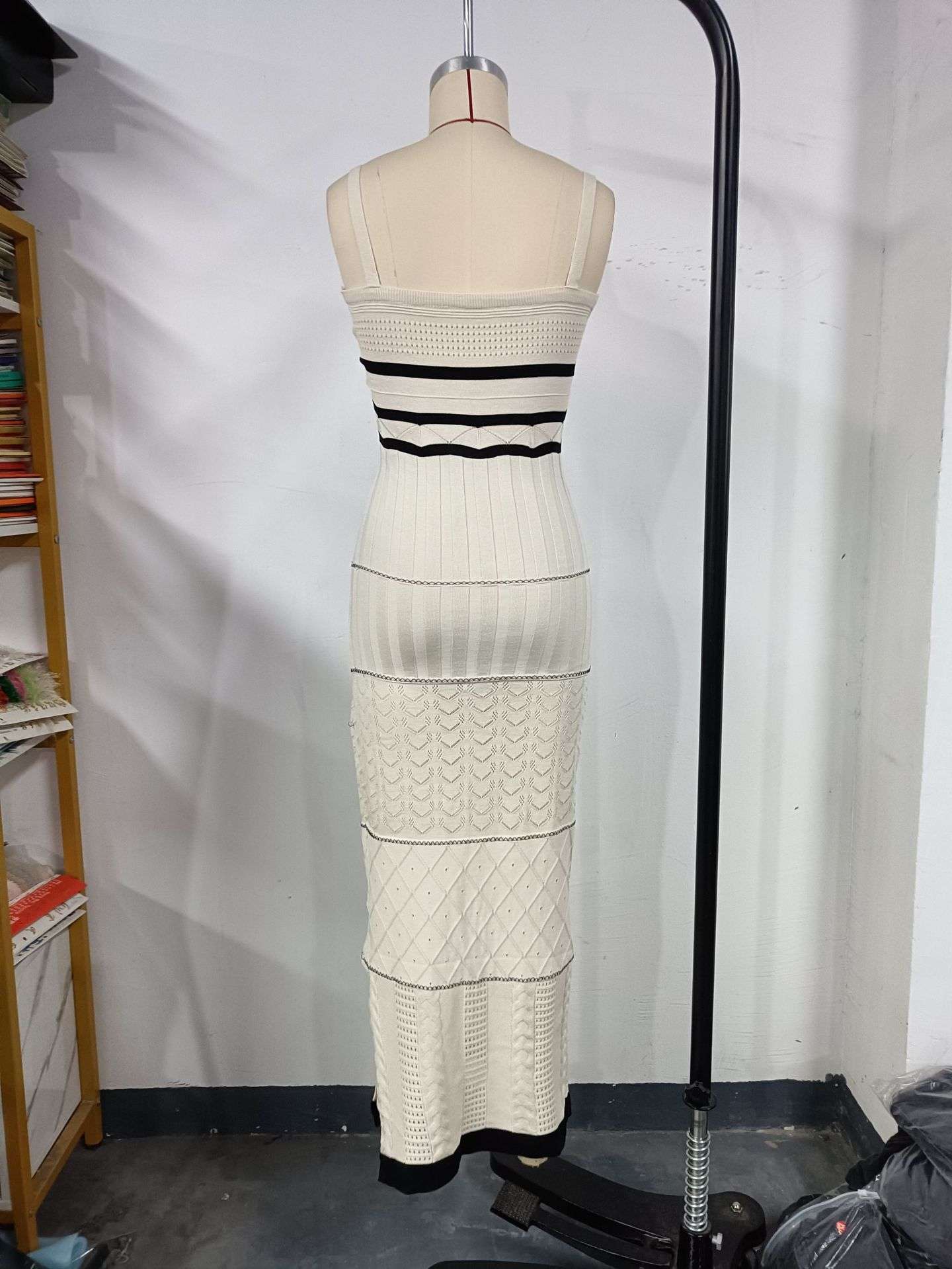 Crochet-Design Maxi Dress with Slit image 5