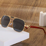 Stylish Gold Frame Aviator Sunglasses image 4