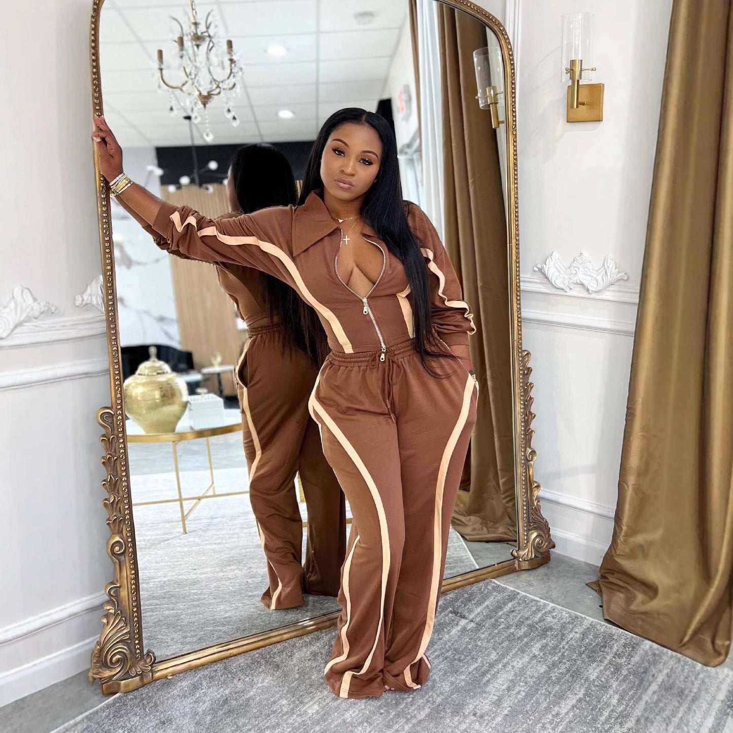 Tracksuit with Contrast Piping image 4