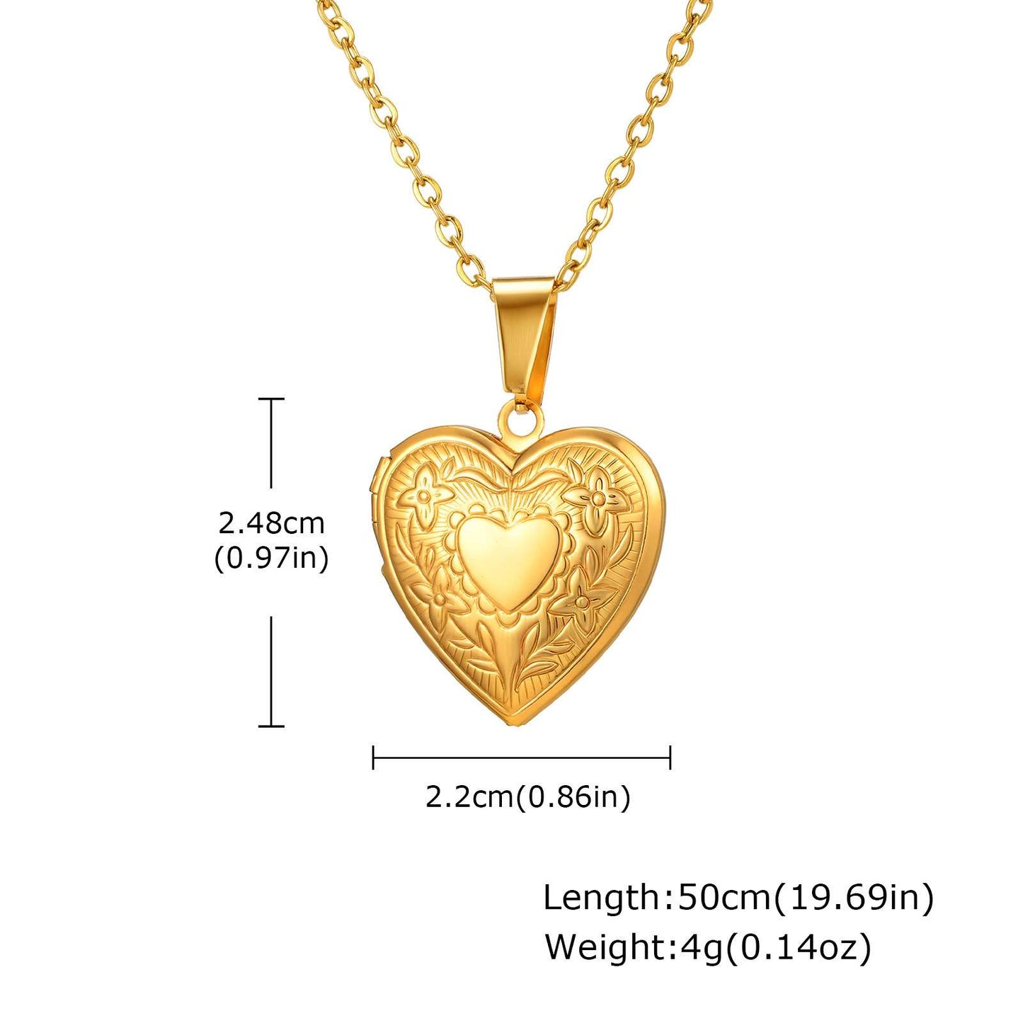 Elegant Gold Heart Pendant Necklace image 2