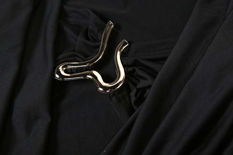 Glamorous Cutout Dress with Gold Snake Detail image 6