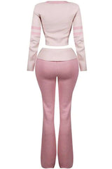 Knit Graphic Top & Pants Set image 3