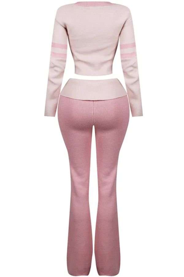 Knit Graphic Top & Pants Set image 3