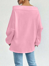 Off-Shoulder Hoodie with Drawstrings image 5
