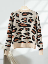 Leopard Print Knit Sweater image 5
