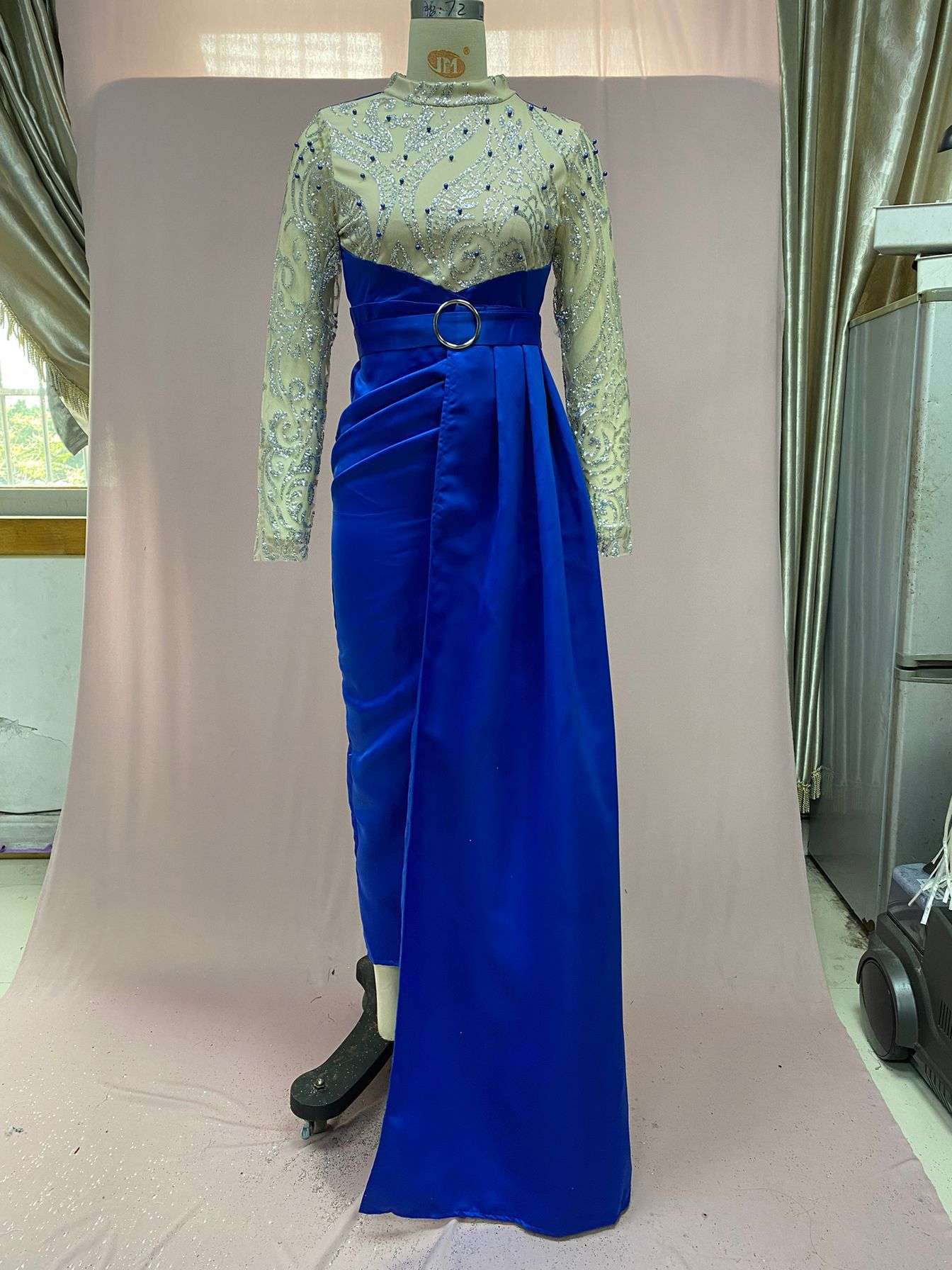 Prom Dress with Beaded Details and Ruffled Split image 2