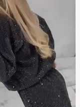 Galaxy Print Set with Wide-Leg Pants & Cropped Top image 2