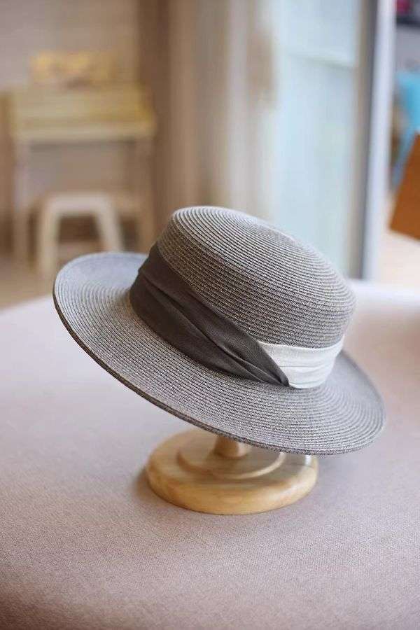 Wide-Brim Straw Sun Hat image 0