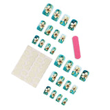 Elegant Gel Nails with Floral Accent image 3