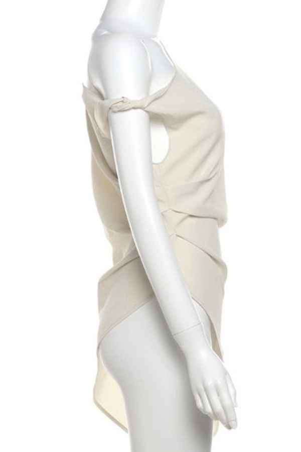 Sexy One Shoulder Asymmetric Cut Sleeveless Fashion Top image 5