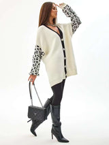 Leopard Print Cardigan with  Detail image 1