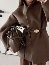 Elegant Oversized Coat with Belt image 2