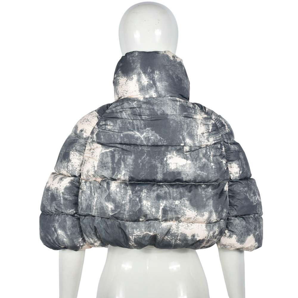 Tie Dye Drop Shoulder Cropped Winter Jacket image 3