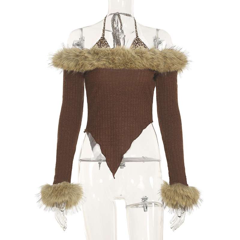 Off the Shoulder Fluff Tops image 2