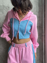 Cropped Hoodie Tracksuit Set image 3