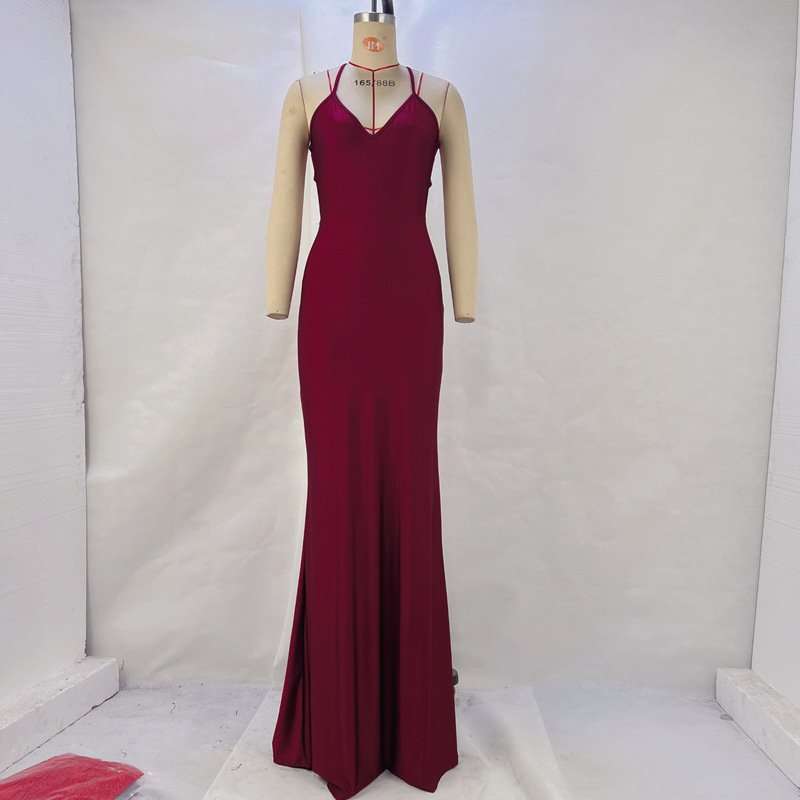 Elegant Spaghetti Strap Gown image 3