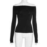 Black Off-Shoulder Cut-Out Top image 1