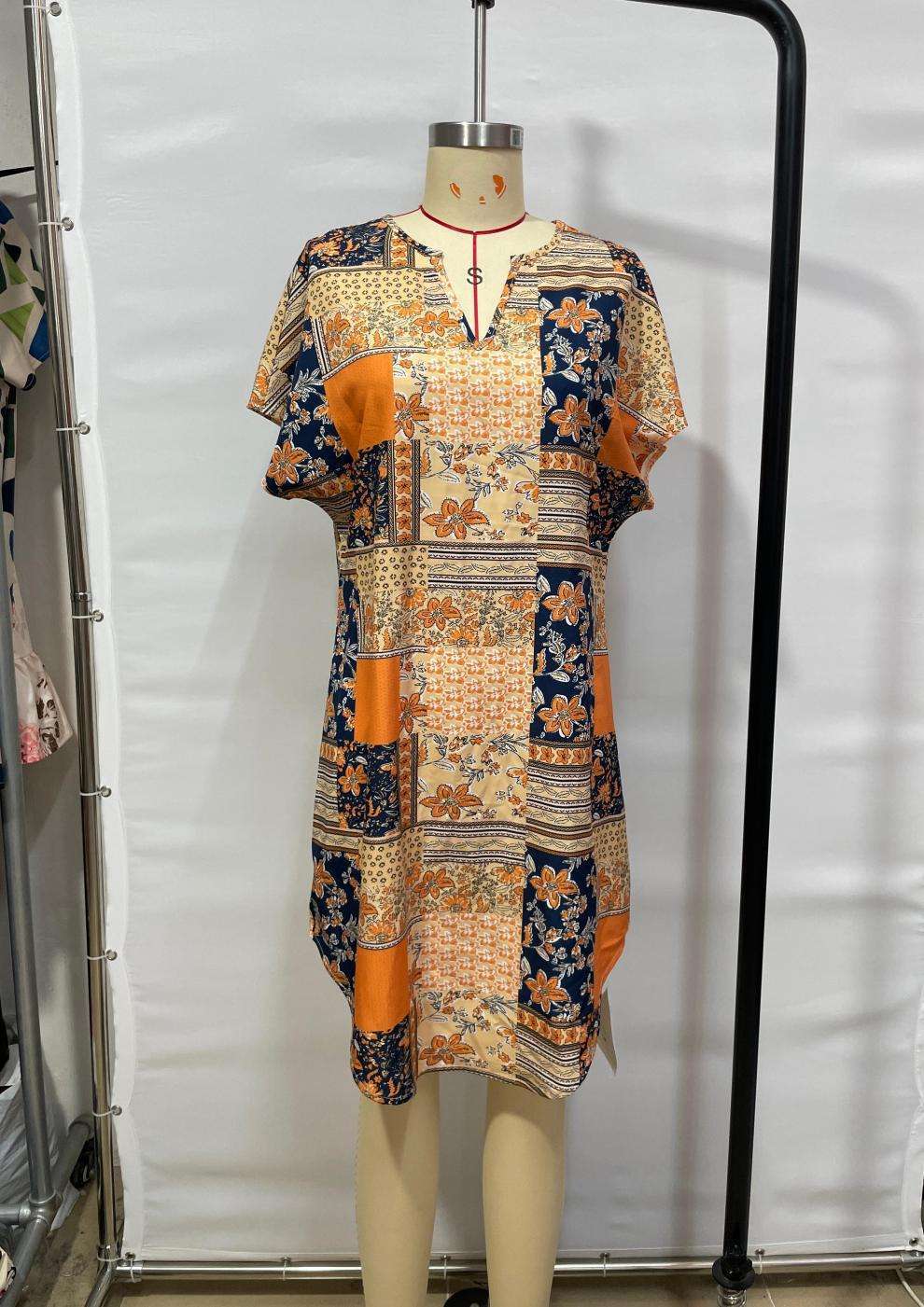 Bohemian Patchwork Floral Midi Dress image 2