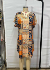 Bohemian Patchwork Floral Midi Dress image 2