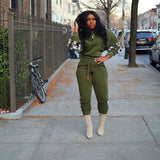 Casual Sporty Chic Lounge Set - L, Green image