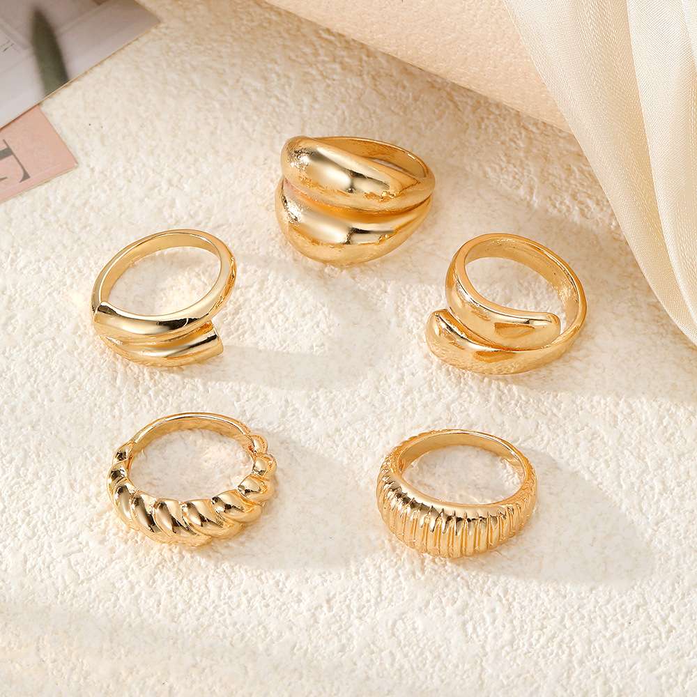 Bold Gold Statement Rings Collection image 3