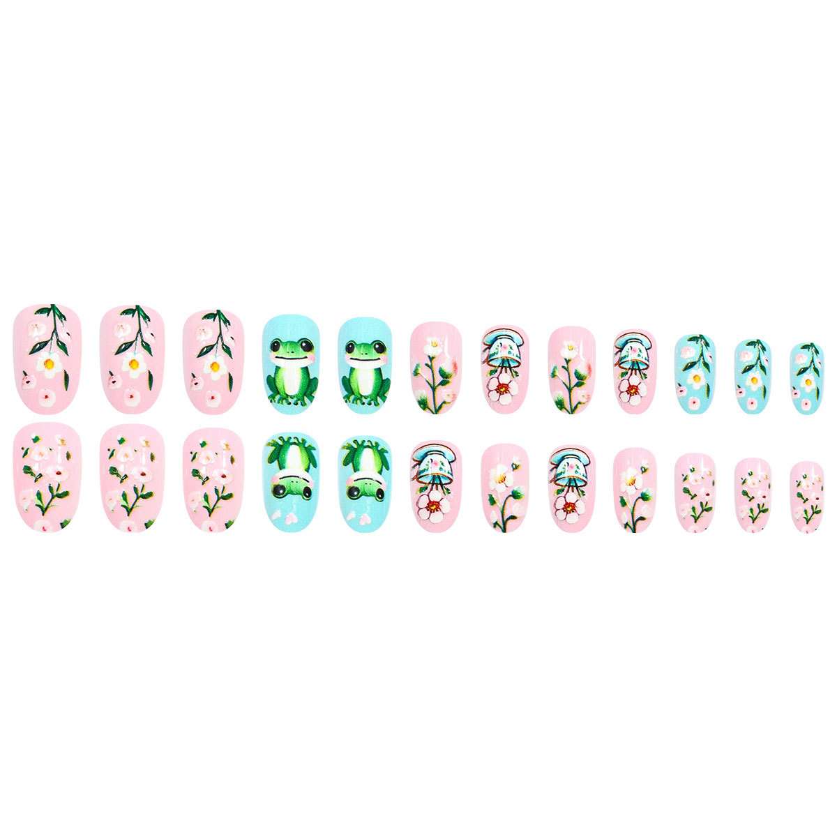 Floral and Froggy Nail Art Design image 4