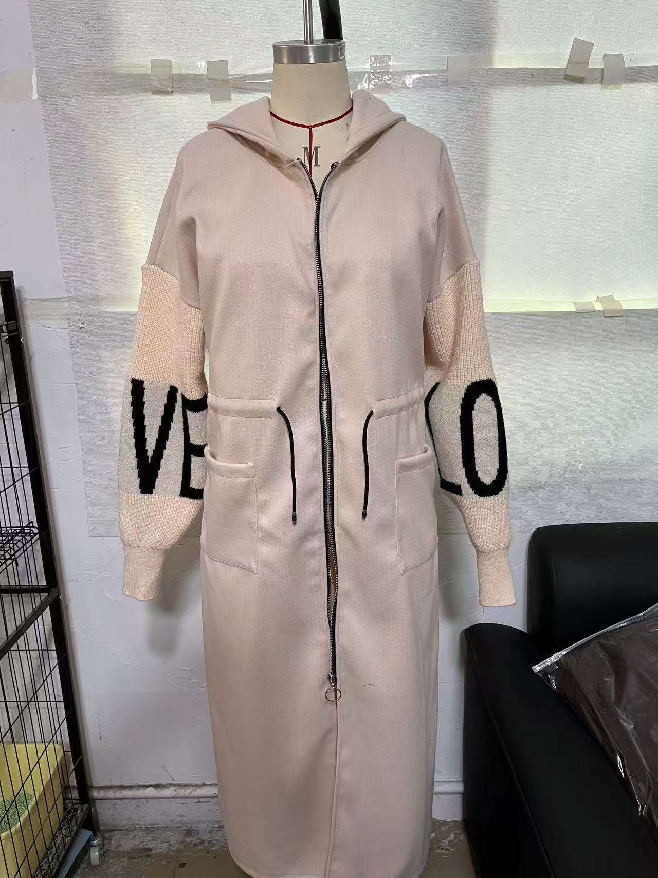 All-Day Zip-Up Empress Coat Casual Jacket - M, Beige image