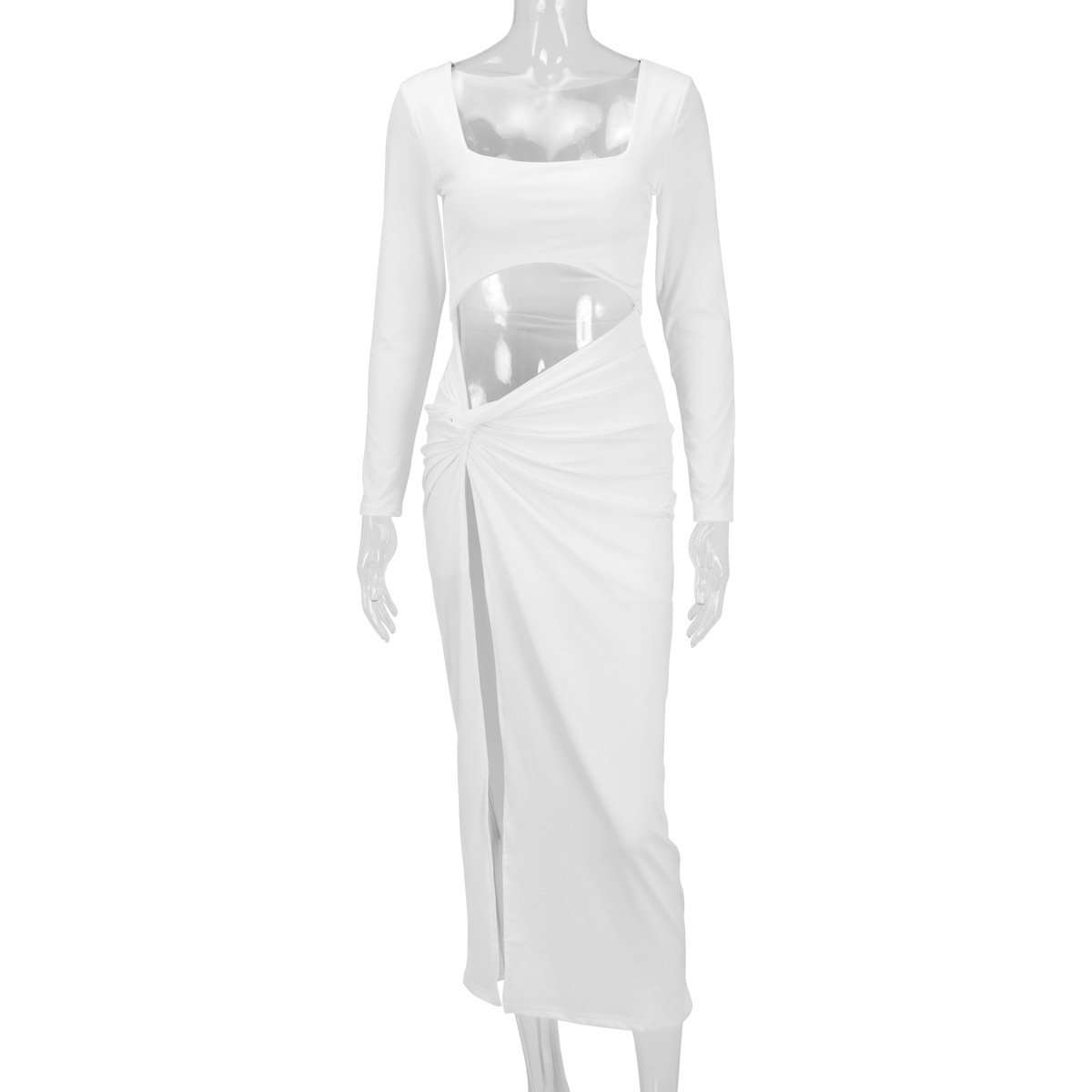 Cutout Twist Front Slit Maxi Dress image 6