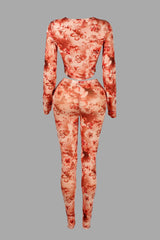 Floral Two-Piece Set with  Top & High-Waisted Pants image 4