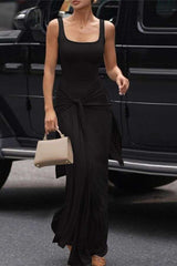 Sleeveless Maxi Dress with Side Slit image 1