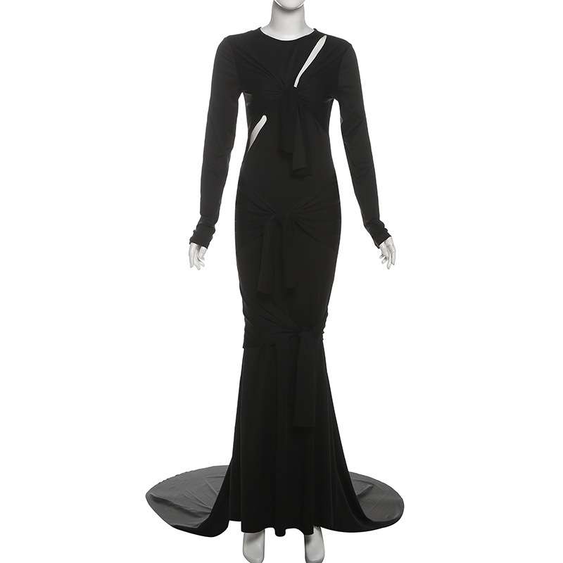 Cutout Tie-Front Gown image 3