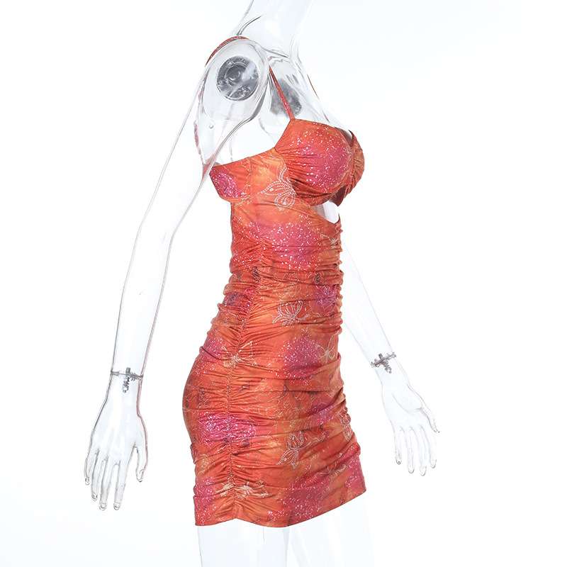 Butterfly Print Cut-Out Bodycon Dress image 3