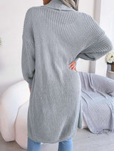 Long Knitted Cardigan Sweater image 6